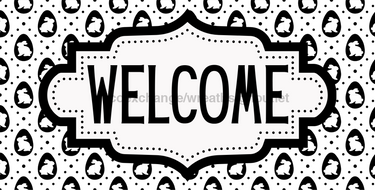 Easter Welcome Sign, DCO-01246, Sign For Wreath, 6x12